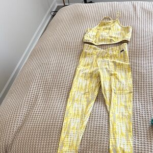 Yellow Patterned Women's Two-Piece Set